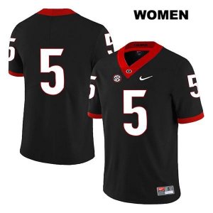 Women's Georgia Bulldogs NCAA #5 Julian Rochester Nike Stitched Black Legend Authentic No Name College Football Jersey SLM2854KB